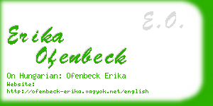 erika ofenbeck business card